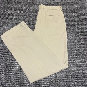 Dockers‎ Mens Chinos Pants 34x34 Khaki Pleated Casual Cotton Relaxed Fit